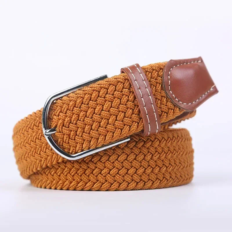 Women's Belt Fashion Casual Woven Elastic Belt Outdoor Sports Military Tactical Strap Climbing Work Belt Unisex Jeans Pants