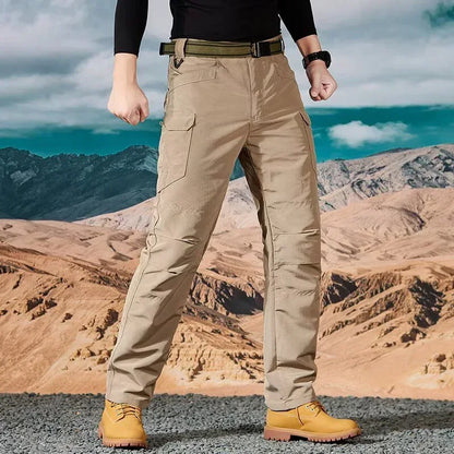 Men Casual Cargo Pants 2025 New Male Summer Tactical Wear Resist Quick Dry Outdoor Trousers Multi Pockets Hike Work Trousers