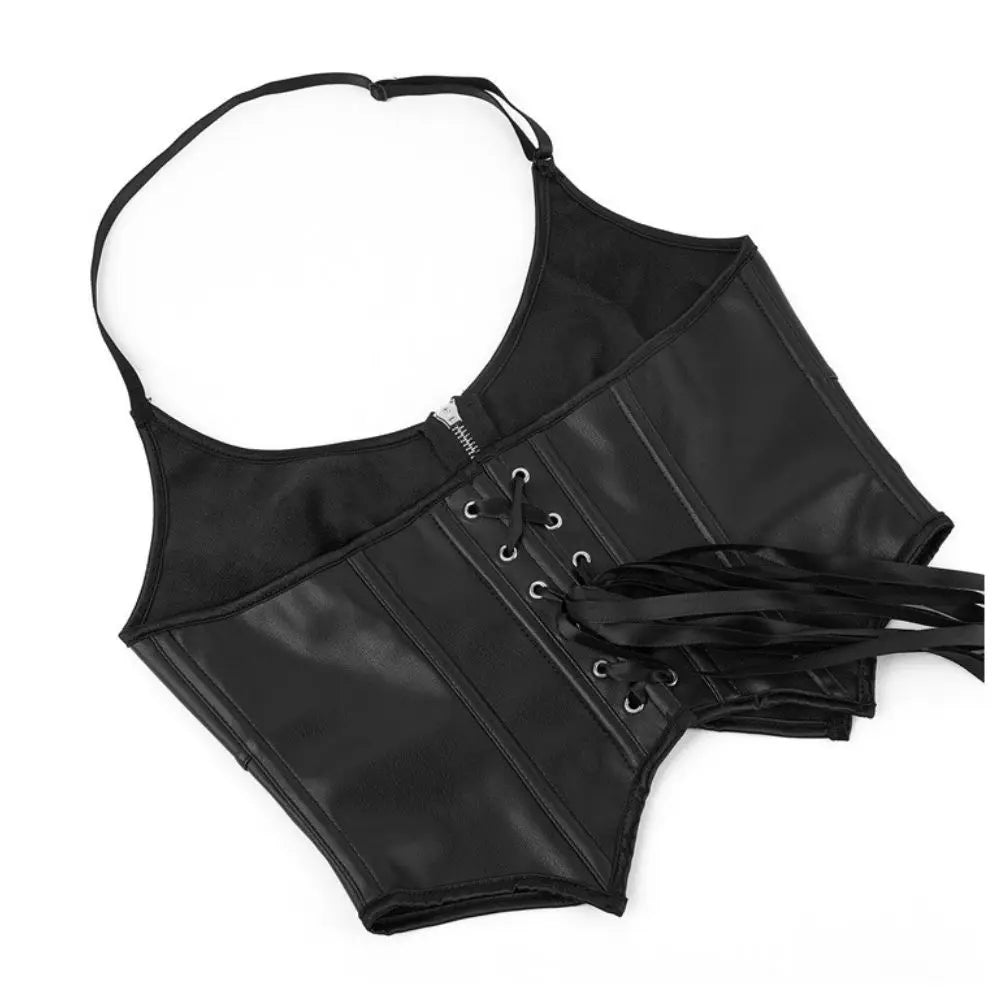Halter-neck zipper slimmingstrapless and bracketed corset for women's shaping top