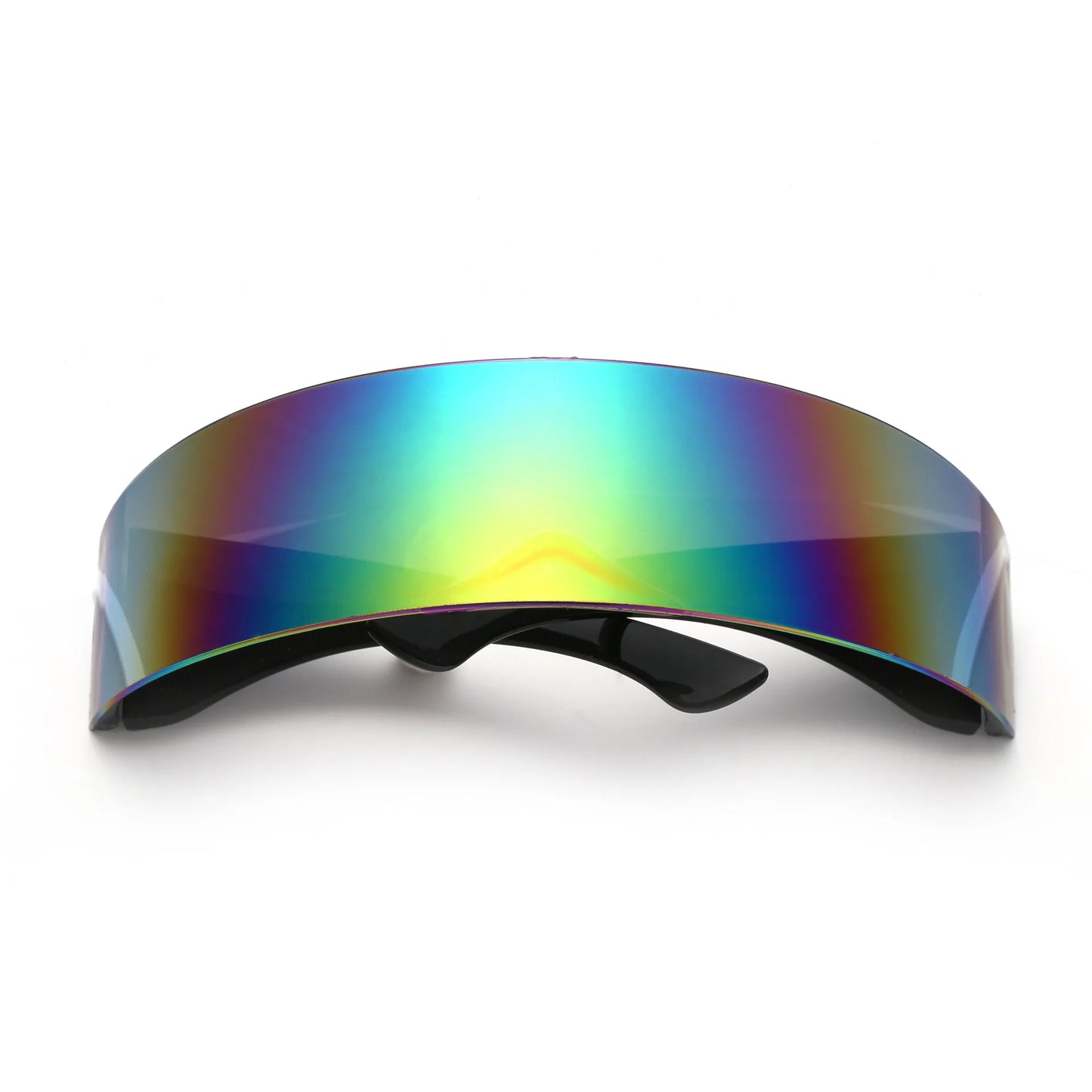 Futuristic Narrow Cyclops Visor Sunglasses Women Men Laser Eyeglasses UV400 Mirrored Lens Costume Party Eyewear Glasses