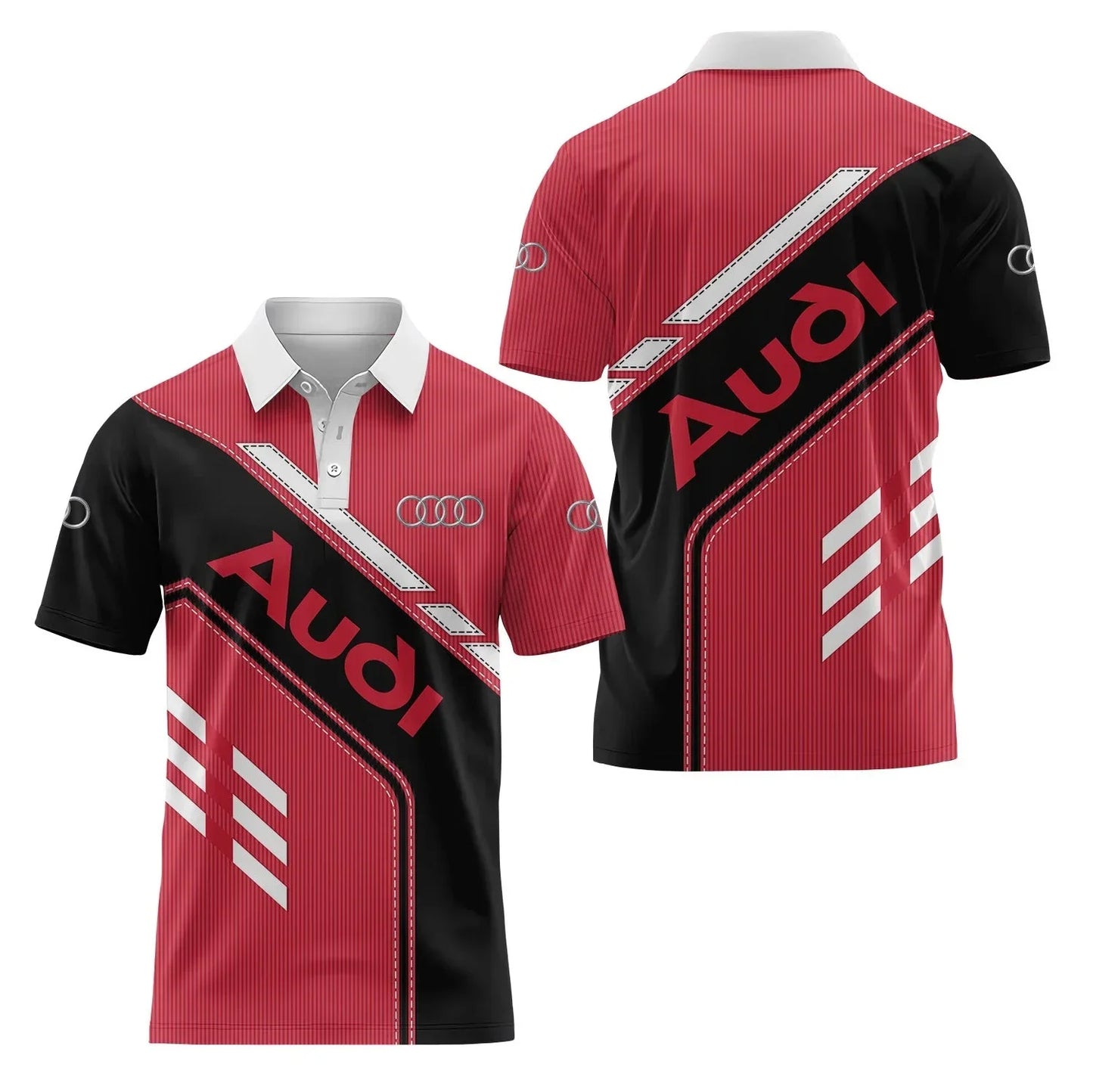 3D Printed Short-Sleeved Polo Shirt Casual High-Quality Sports Fashion T-Shirt with Collar