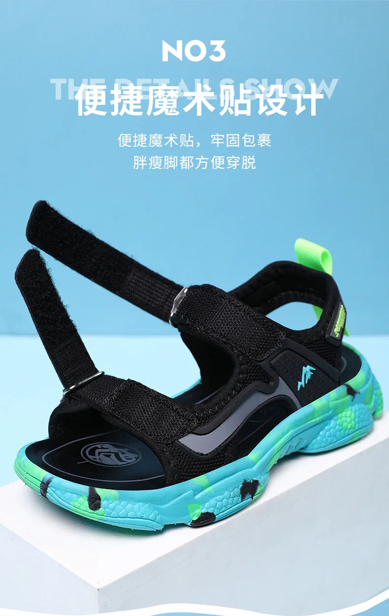 2025 Summer Boys Soft Sandals Fashion Children Shoes Autumn Light Cartoon Sandalias Flat Beach 4-12 Years Old Kids Shoes 12yrs