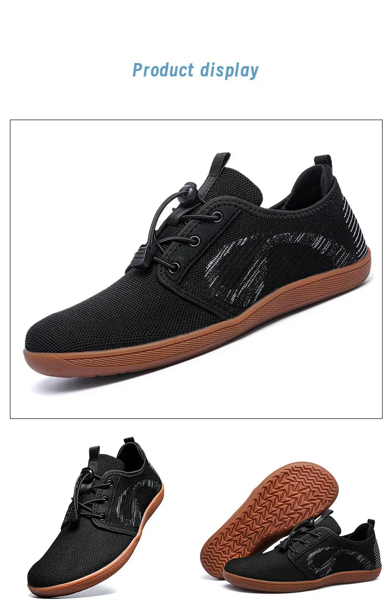New Unisex Wider Shoes Breathable Mesh Men Barefoot Wide-toed Shoes Brand Flats Soft Zero Drop Sole Wider Toe Sneakes Large Size