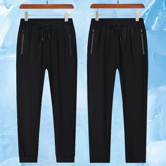 New Ice Silk Breathable Men's Sports Pants Quick Drying Sweat-absorbing Comfortable Cool High Quality Outdoor Pants for Men