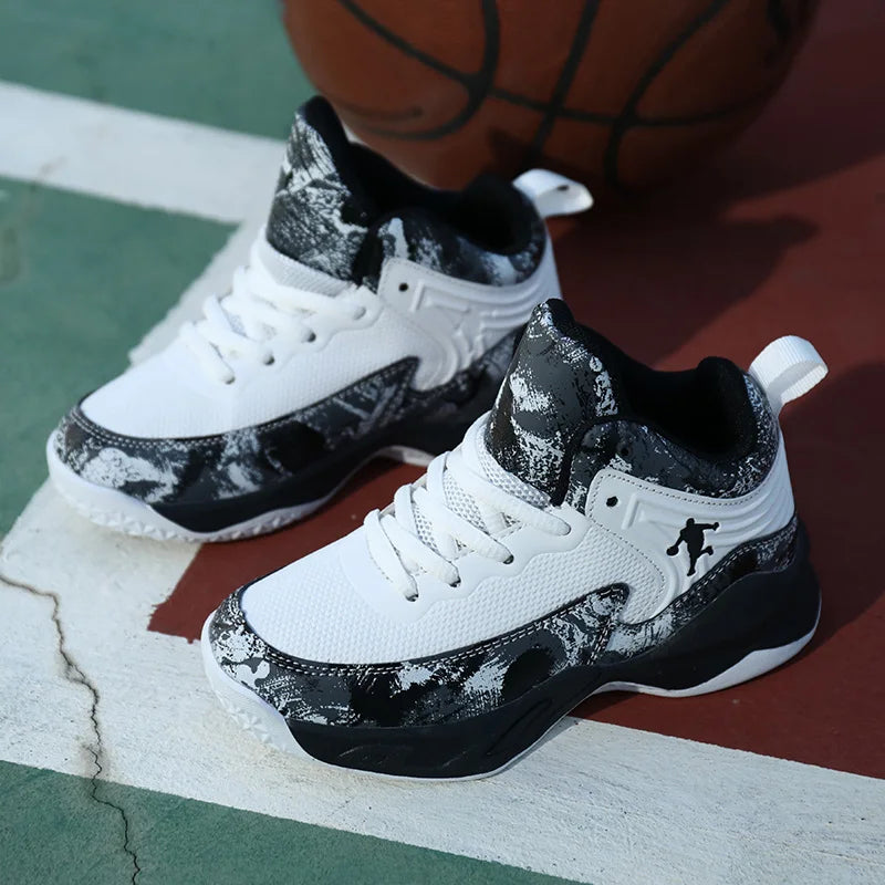 2025 New Boys Brand Basketball Shoes for Kids Sneakers Thick Sole Non-slip Children Sports Shoes Child Boy Basket Trainer Shoes