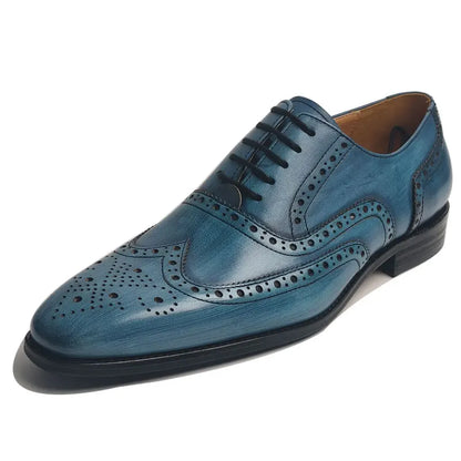 Wedding Men's Leather Shoes Genuine Leather Shoes High Quality Fashion Trendy Official Formal Leather Dress Shoes
