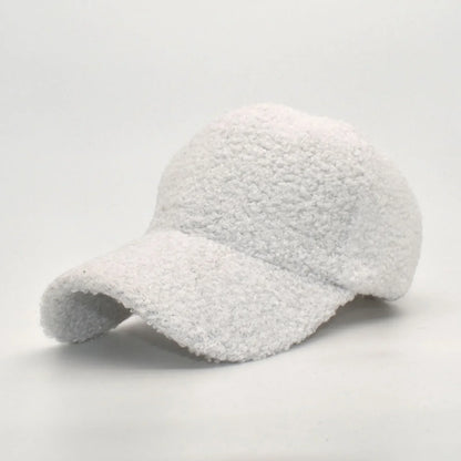 Baseball Cap New Winter Windproof Lamb Wool Caps Warm Caps Women Men Plush Simple Hat Casual Comfortable Outdoor Hats