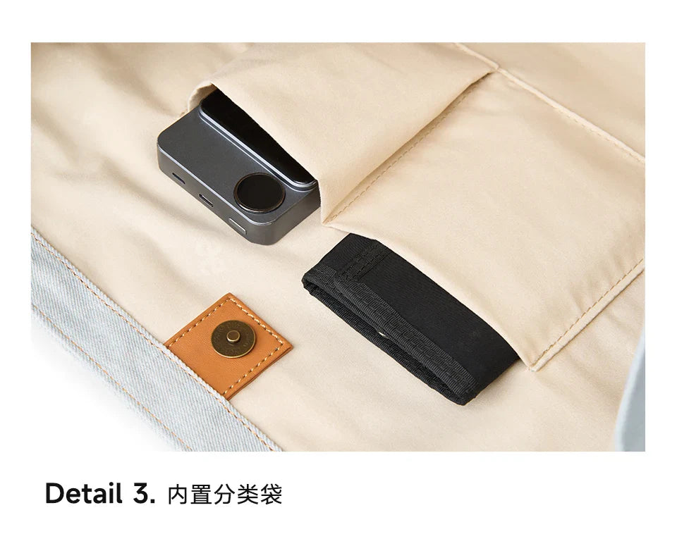 Multiple Pockets Large Capacity Denim Tote Bag Women Trend Commuting Work Shopping Ladies Jeans Handbag Utility Traveling