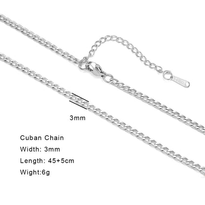 Stainless Steel Gold Color Chain Necklace Women Minimalist Cuban Paperclip Twisted Snake Chain Fashion Jewelry Wholesale