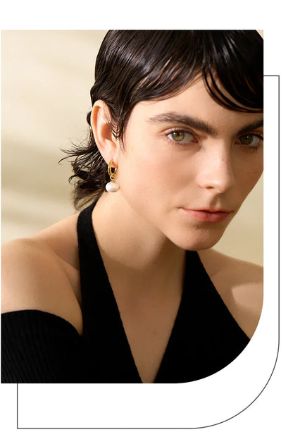 High Quality Imitation Pearls Drop Stainless Steel Golden Korean Hoop Earrings Charms Fashion Jewelry Bijoux Femme Gift