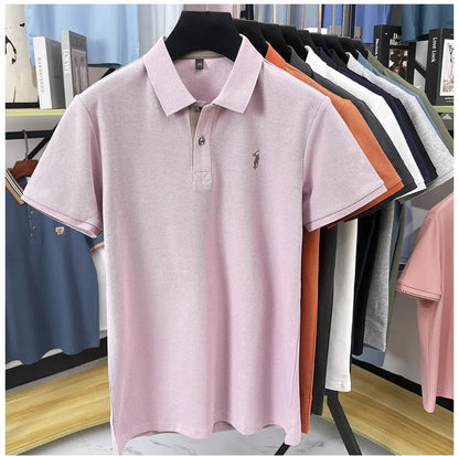 Luxury brand 100% cotton short sleeve polo shirt summer new trend Paul pony embroidery T-shirt business golf casual men's wear