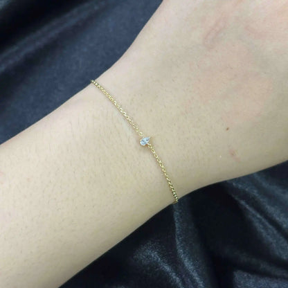 2.5mm Moissanite Bracelets For Women S925 Silver 18K Gold Plated Emerald/Pear Cut Lab Diamond HandChain Party Fine Jewelry