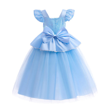 Vestido de Luxo Princesa Branca de Neve com Capa para Meninas Fantasia Infantil Cosplay de Fada Roupa de Carnaval para Crianças Vestido de Halloween