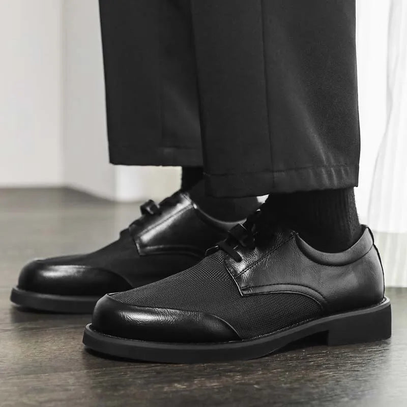 Summer New Leather Shoes Men's Business Hollow Holes Soft Bottom Men's Sandals Formal Wear Breathable Office Dress Shoes for Men