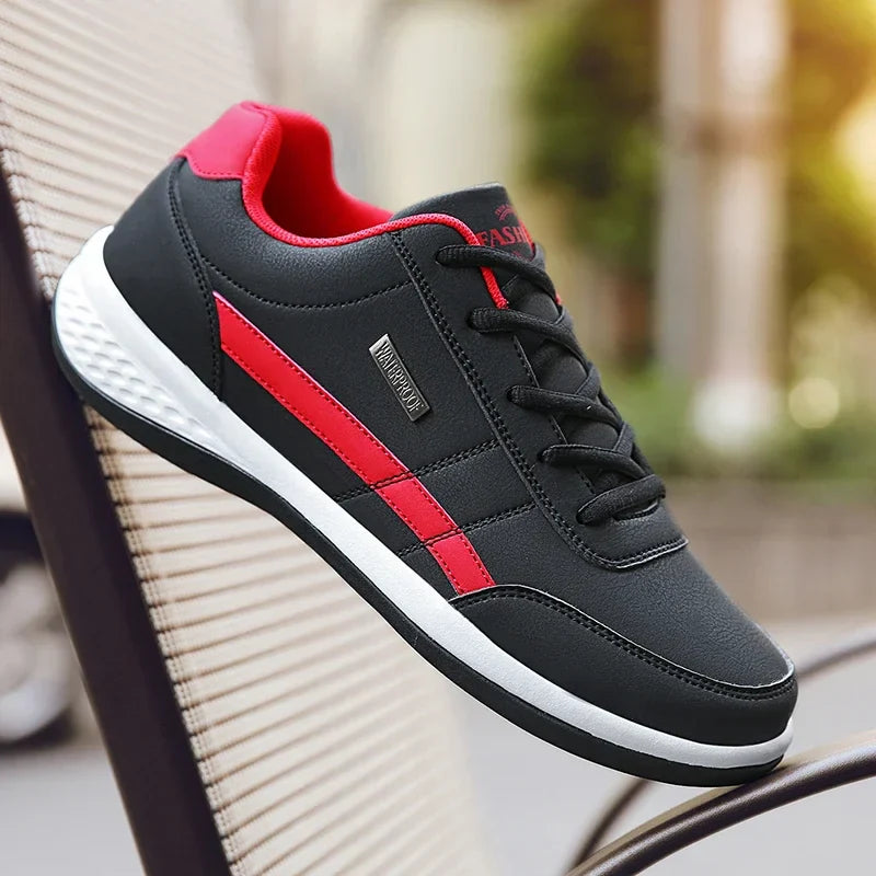 Shoes for Men Leather Sneaker Waterproof Casual Comfortable Men's Sneaker Lace Up Footwear Vulcanized Man Shoe Masculino
