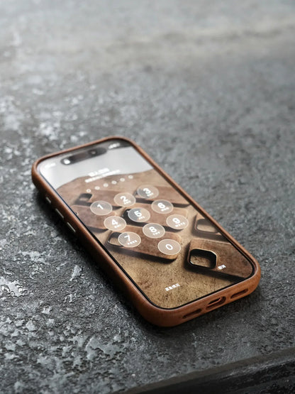 Genuine Leather Case for iPhone 17 16 Pro Max 15 Genuine Leather Handmade Phone Cover