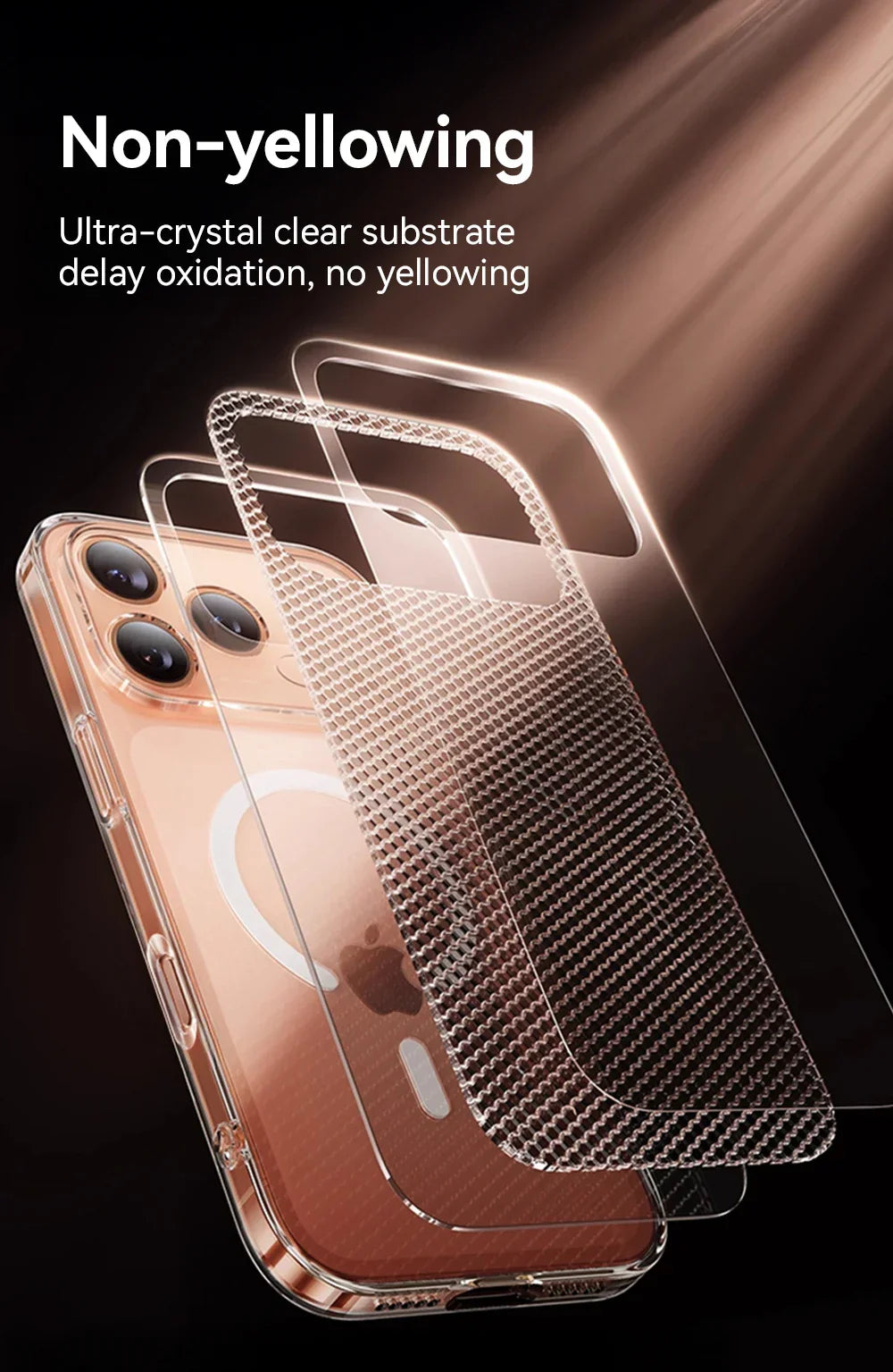 Magnetic Case For iPhone 17 Pro Max Case Anti Yellow Transparent Cover For iPhone 17 Pro Max Wireless Charger Thin Cover