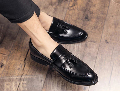 Tassel Wedding Leather Shoes Men Classic Formal Leather Loafers Male Dress Casual Business Shoes For Men Social Brogues Shoes