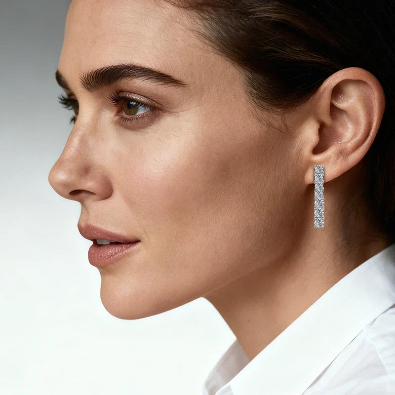All Moissanite Stud Earrings For Women 925 Sterling Silver Sparkling Wedding Fine Jewelry Earring Stud Women's Earrings