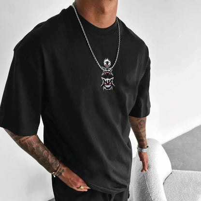 Animation Derivatives Gengar Printing Men's and Women's Summer Fashion Oversize T-shirt、Hoodie、Shorts and Sweatpants