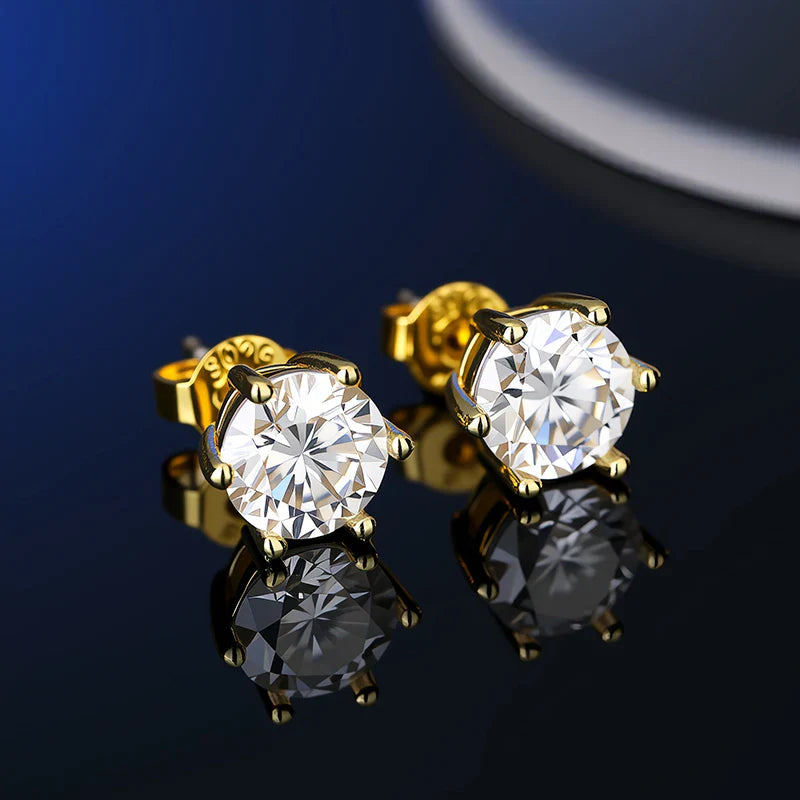 GRA Certificate Promotion 100% Moissanite Earrings for Women Pass Diamond Test Pen Ear Studs 925 Sterling Silver Fine Jewelry