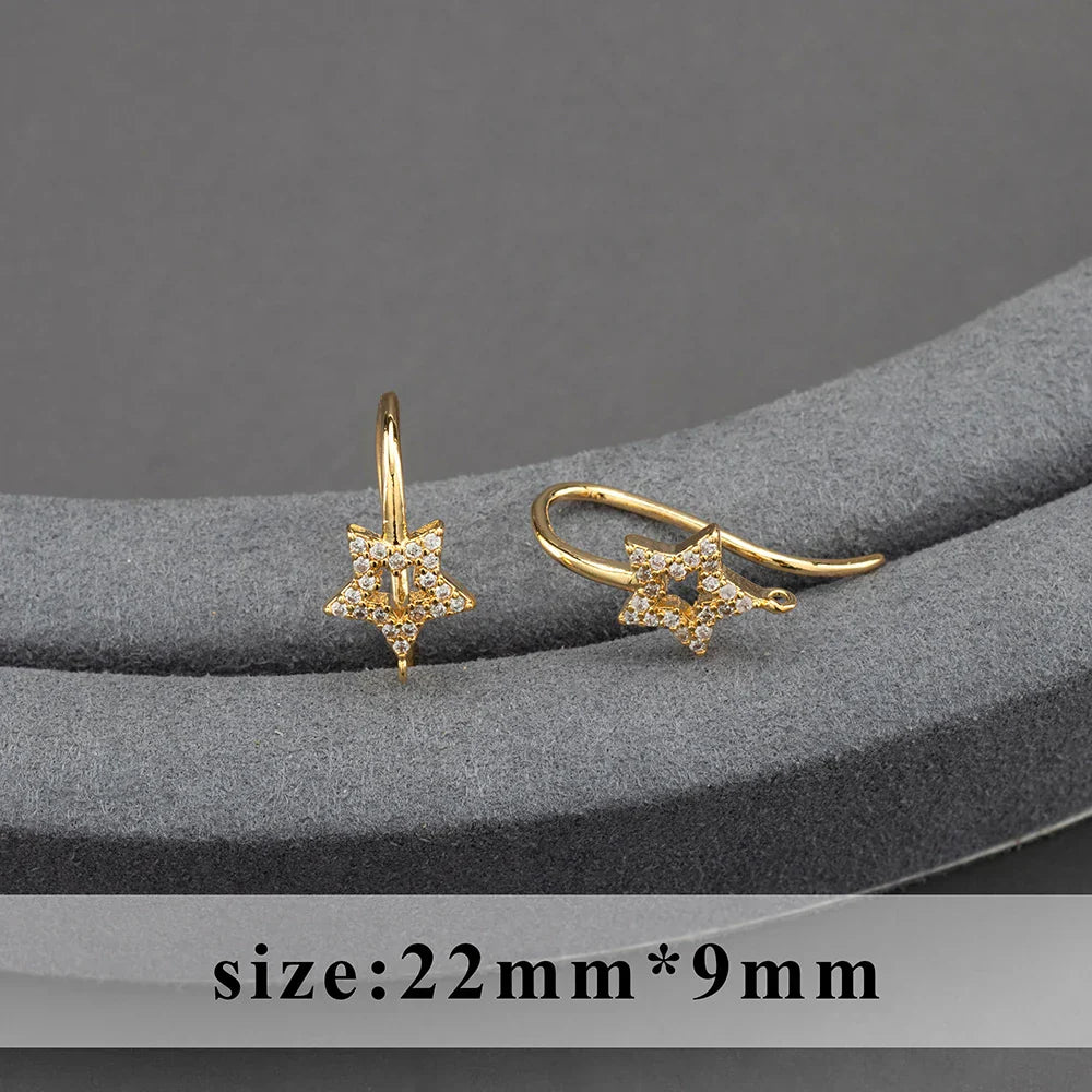 20pcs/lot M800 jewelry accessories,pass REACH,nickel free,18k gold plated,copper,connector,diy earrings,jewelry making