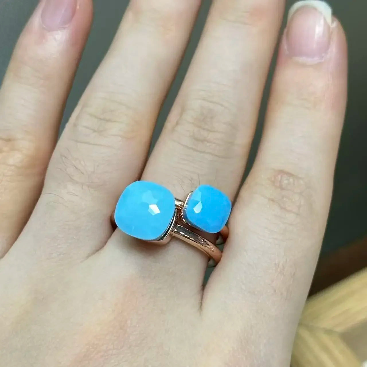 Classic and Petite Ring Set for Women Colorful Cyrstal Fashion Jewelry Gift Vanlentine's Day