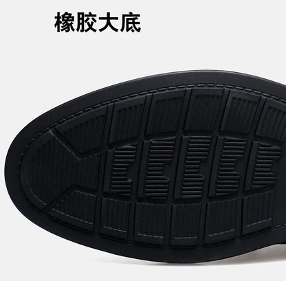 Height Increasing Shoes for Men 6cm 8cm Invisible Elevator Leather Casual Shoes Leathe Zapatillas De Hombre Large-sized Shoes