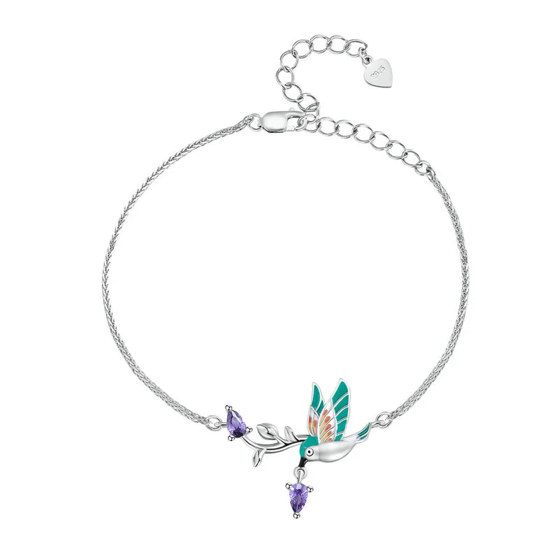 925 Sterling Silver Original Design Bracelet for Women Kingfisher Bracelet Silver Jewelry for Party BSB126
