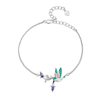 925 Sterling Silver Original Design Bracelet for Women Kingfisher Bracelet Silver Jewelry for Party BSB126