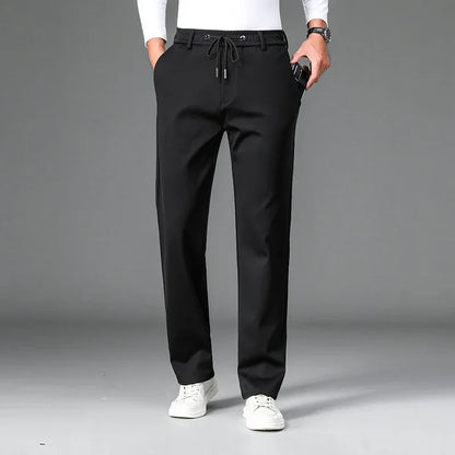 Men's Stretch Casual Pants Autumn Elastic Waist Straight Jogger Sweatpants Korean Business Classic Brand Trousers Male Clothing
