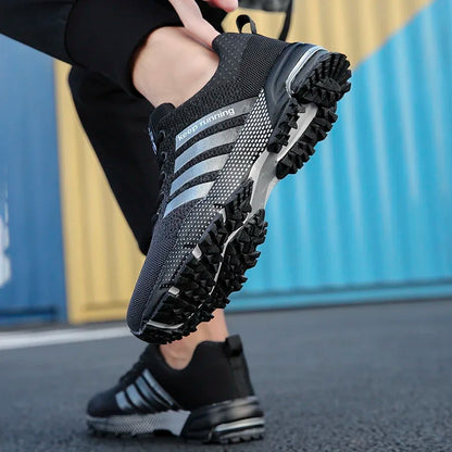 Men's and women's flying mesh surface spring summer breathable casual sports shoes flat vulcanized couple running big size48