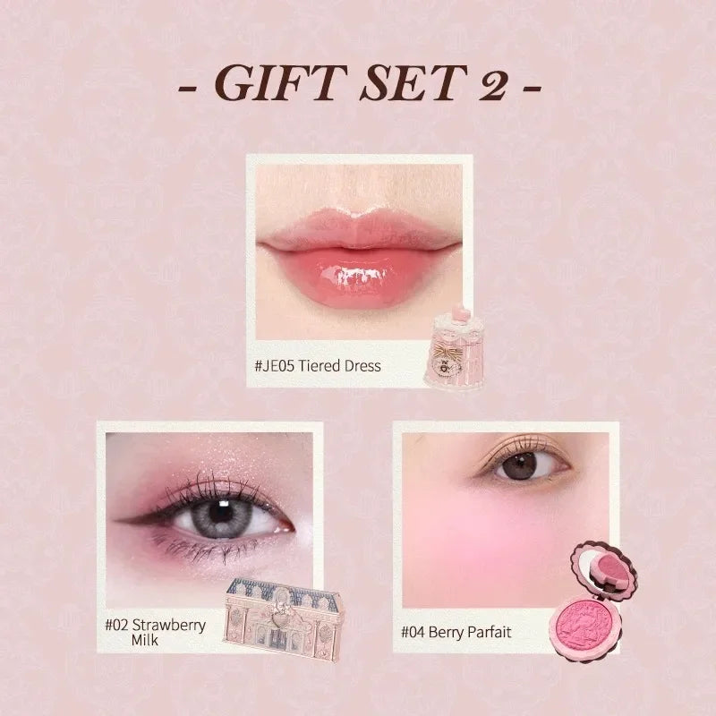 Flower Knows Makeup Set Sweetie Bear Gift Kit Setting Powder Long Lasting Concealer Palette Matte Blush Lipstick Pressed Powder