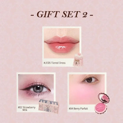 Flower Knows Makeup Set Sweetie Bear Gift Kit Setting Powder Long Lasting Concealer Palette Matte Blush Lipstick Pressed Powder