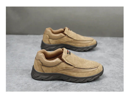 Sapatos Masculinos Casuais de Couro, Mocassins Respiráveis, Tênis Masculinos 2024, Novos Tênis Masculinos de Couro Confortáveis, Calçados Masculinos