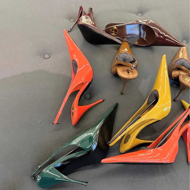 2026 High-heel 9.5 cm Women's Sandals Shoes for Women Size 34-43 New Fashion Pointed Summer Women Shoes Sandalias De Mujer