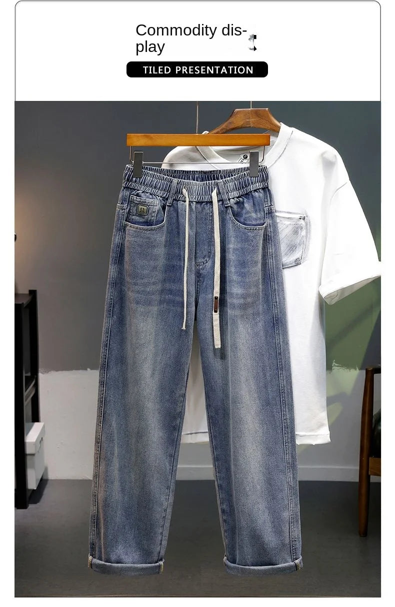 Calça Jeans Masculina Solta Reta 2026 Novo Estilo Casual Confortável Calça Jeans Masculina Moderna Moda Masculina