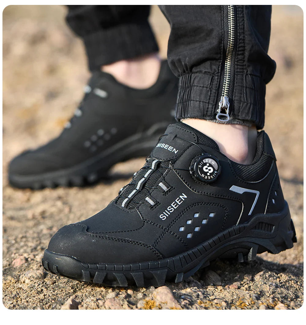Men's Steel Head Safety Shoes Puncture And Smash Resistant Lightweight Sole Breathable Upper for Outdoor Workshop Work Shoes