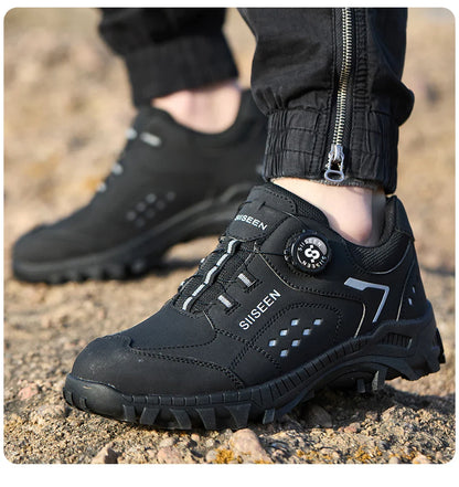 Men's Steel Head Safety Shoes Puncture And Smash Resistant Lightweight Sole Breathable Upper for Outdoor Workshop Work Shoes