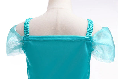 Aladdin Princess Girl Dress Jasmine Two-piece Set Kids Film Role Play Costume Halloween Party Clothes Children Birthday Gift