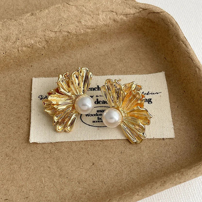 Exaggeration Ocean Style Shell Texture Stud Earrings for Women Trendy Accessories Personalization Jewelry Earrings Daily Wear