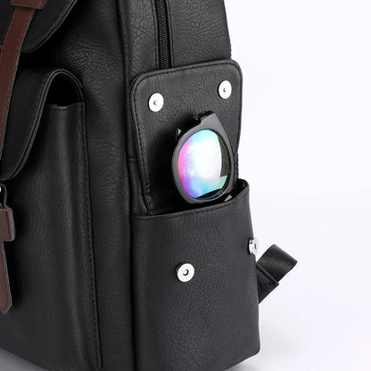 2023 Men Backpack PU Leather Bagpack Large Laptop Backpacks Male Mochilas Black Schoolbag For Teenagers Boys Brown Sac A Dos