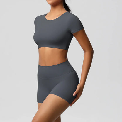 Workout Sportswear 2Pcs Piece Female Women Active Wear Sports Tank Top Women Gym Workout Leggins Booty Bum Leggins