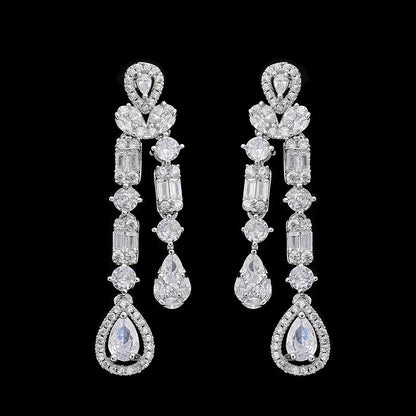 2025 New 4-piece Ring Cubic Zirconia Bridal Wedding Jewelry Set, Dubai Nigeria Crystal Wedding Jewelry Set