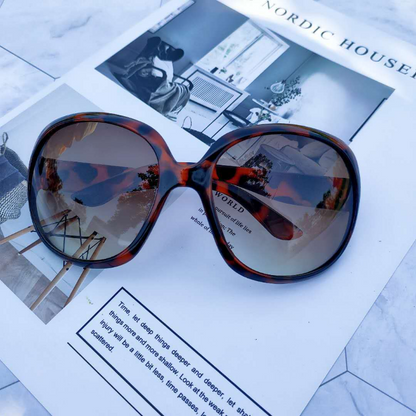 New Large Frame Circular Shape Sunglasses Women Design Brand Fashion Sun Glasses Outdoor Driving Lady Eyewear UV400 Gafas De Sol