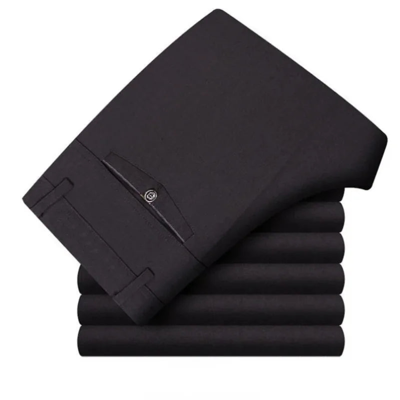 Mens Summer Thin Casual Suit Pants Autumn Thick Classic Business Fashion Formal Stretch Trousers Male Brand Clothes GOZBKF