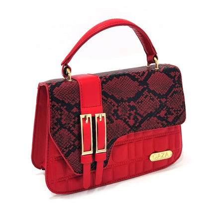 Retro Design!Three-Piece Set Peach Color Patent Leather Bag With Ribbon For Women, Classic High-Heeled Shoes
