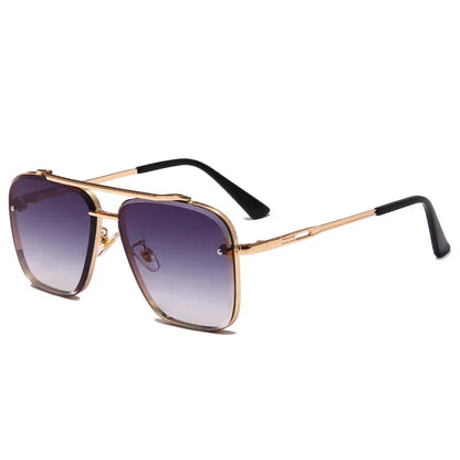 Sunglasses Cool Men Vintage Luxury Brand Design Metal Sun Glasses Women