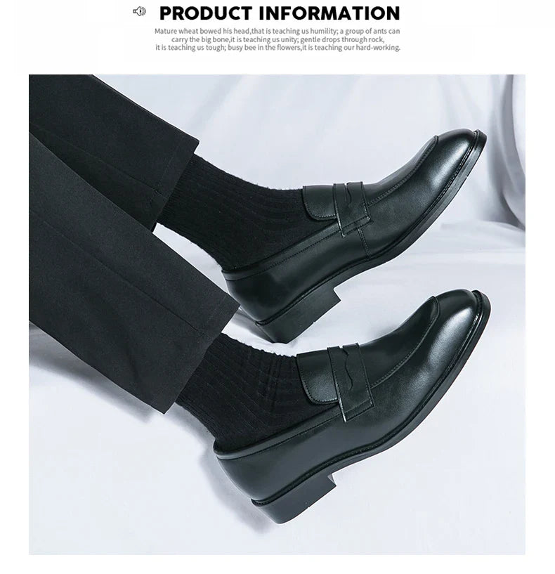 Men's Dress Shoes Classic Casual Business Leather Shoes Men Retro Oxfords Formal Social Wedding Office Leather Shoes For Men