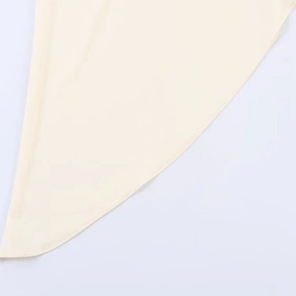 Chic Sexy Women Backless Asymmetric Neck-mounted White Tops Modern Fashion 2026 Spring Valentine's Day Night Party Vest